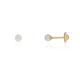Pendientes Oro Amarillo Perla